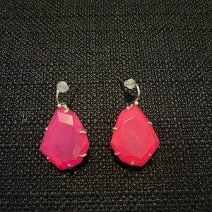 Kendra Scott drop earrings - bright pink
